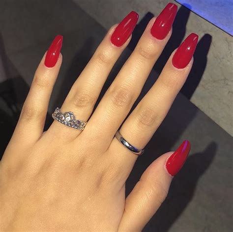 nail inspo red|More.